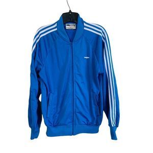 Vintage 80s Aviat Sportif Womens Light Blue Track Jacket Size M